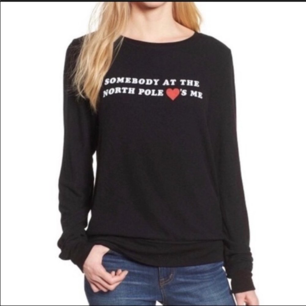 Wildfox Christmas Sweatshirt Top North Pole ❤️ Me